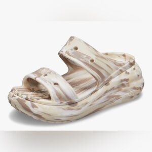 Crocs | Unisex-Adult Crush‎ Bone Multi Marbled Sandal Sz M10/W12